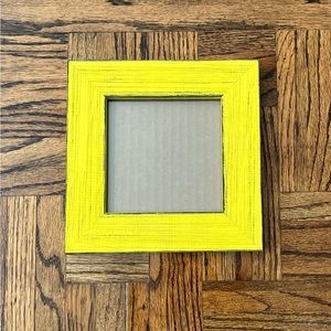 Yellow Wood Distressed Picture Frame